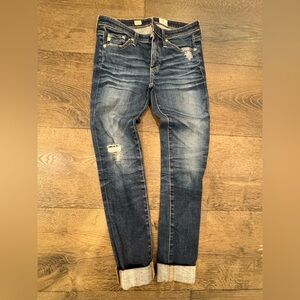 AG Adriano Goldschmied Dark Blue Skinny Jeans Size 27R